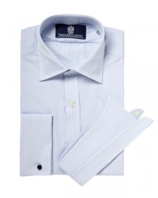 The Egyptian Cotton "Pharaoh Class" Shirt in Blue with White Stripe