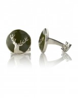 The Hunter Deer Green-Silver Plated
