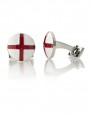 St Georges Cross White/Red-Silver Plated