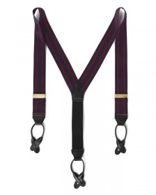 The Striped Brace in Navy and Wine